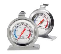 Verazquy 2Pcs Stainless Steel Oven Thermometer, Monitoring Kitchen Cooking Classic Durable Stainless Steel Oven Thermometer with Dual Scale 50-300°C 100-600°F, for BBQ Baking Stands Alone Thermometers