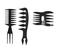 Verazquy 3Pcs Professional Texture Comb, Wide Tooth Combs for Men's Hair Styling - for Slicked Back, Quiff, Pompadour, Curls.