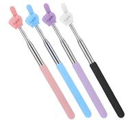 Verazquy 4 Pcs Telescopic Teachers Pointer, Extendable Hand Pointer Small Retractable Classroom Pointer Finger Pointer Stick Teachers Telescopic Pointer Stick for School Office Presentations