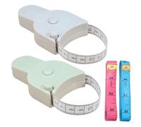 Verazquy 4Pcs Automatic Telescopic Tape Measure Mini Retractable Measuring for Body Dual Sided Self-Tightening Waist Tape Measure Body Measuring with Push Button for Women Tailor Sewing Fitness