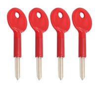 Verazquy 4Pcs Red Star Key - Universal Window Door Security Bolt Lock Key, Iron Rack Bolt Spare Frame for Fire Door Pipe Well Simple Doors Windows 80mm Zinc Alloy Brass Spare Star Keys