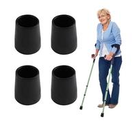 Verazquy 4Pcs Walking Stick Rubber Ends - Non-Slip Replacement Tips with Metal Inserts for Canes, Crutches, Hiking Poles, All-Terrain Mobility Accessories Multi-Pack.
