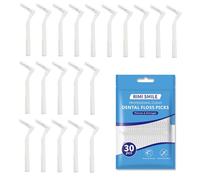 Verazquy 50 Pcs Includes 20Pcs Angle Interdental Brushes and 30 Dental Floss, for Deep Cleaning Rubber - Coated Tooth Cleaning Tool.