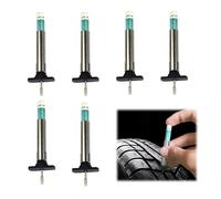 Verazquy 6Pcs Tyre Tread Depth Gauge UK - Professional 6-Sided Colour Coded Measuring Tool - 0-25mm Scale for Car, Van, Motorbike, Truck Safety Inspections.