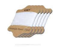 Verazquy Beading Thread with Attached Needles - 0.45mm Round Wax Wire Hand Sewn Leather Weaving Thread for Pearl Knotting Bracelet Necklace Making and DIY Craft Projects (5 Pack 100M White)