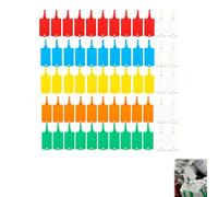 Verazquy Heavy Duty Tough Plastic Key Tags - Blank Waterproof Reusable Writable Fobs with Self-Locking Tails for Management Vehicle Plastic Key Tags