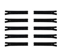 Verazquy Invisible Zips for Sewing - 10 Pcs Black 12 Inch Invisible Multicolor Nylon Coil Zippers - Close End Nylon Coil Zippers for Dressmaking Skirts Bags Cushions
