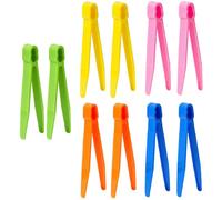 Verazquy Jumbo Tweezers for Kids - 10 Pcs Colorful Plastic Tweezers for Fine Motor Skills Sorting Sensory Play Kids Craft for Classroom Home Sorting Counting Handmade DIY Crafts