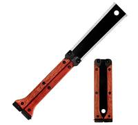 Verazquy Professional Folding Pull Saw, Double Edge SK5 Blade 2-Side Grinding Teeth for Wood Flush Cuts Drywall and DIY Pruning Compact Hand Saw with Wood Handle