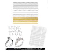 Verazquy Ring Adjuster for Loose Rings Sizer Smaller Adjuster Spacer Reducer Invisible Silicone, Resizer Reducer Tightener Kit for Women Men UK Size 99Pcs