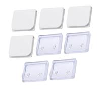 Verazquy Self-Adhesive Shower Curtain Clips 8 Pcs, Windproof Anti-Splash Guard for Holding Liners to Wall No Drill Bathroom Caravan Accessory Holding and Stopping Curtains