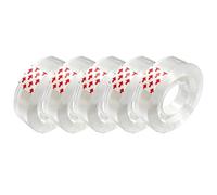 Verazquy Small Clear Tapes 18mm x 30m, 5 Pack Magic Tape Refills - Transparent Sticky Sellotape Rolls for Dispensers Invisible Cellotape for Gift Wrapping Office Stationery