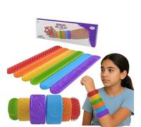 Verazquy Textured Slap Bracelets for Kids Adults - 6 Pack Sensory Fidget Tools for Anxiety Relief ADHD Autism Focus - Calming Classroom Office Stress Relief Tools for Teens