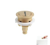 Verazquy Universal Toilet Flush Button Kit - Brushed Gold Flush Replacement for 38-42mm Cistern Holes, Cable Operated Push Button for Concealed Cisterns (Golden)