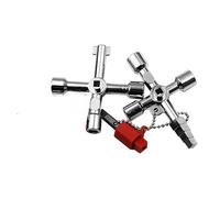 Verazquy Utility Key Kit, Multi-Functional Utilities Key for Electric Water Gas Meter Box Electric Elevator Universal Cross for Cabinet Panel Valve Tools