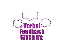 Verbal Feedback Given By Stamper - Purple