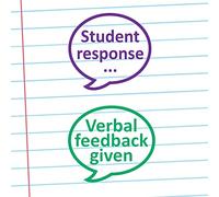Verbal Feedback Given, Student Response Teacher Stamps. 2 Stamp Set. Reinkable. 22mm
