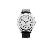Verbalise Ladies Calendar Alarm Talking Watch with Black Leather Strap VLRC-407LBK