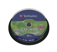 Verbatim 10PK 80Min 12X CD-RW Spindle - 43480