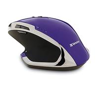 Verbatim 2.4G Wireless 8-Button LED Ergonomic Deluxe Mouse - Computer Mouse with Nano Receiver for Mac and PC - Purple