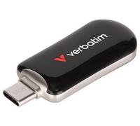VERBATIM 30224 USB-C FLASH DRIVE, 64GB, BLACK, PLECTRA