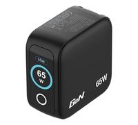 Verbatim 30238 Mini Gan Charger 65W With Display | Charger 3 ports, power adapter 2 x USB-C 1 x USB-A, multiple plug for MacBook, laptop, iPad, iPhone 17, Samsung EU, UK, USA