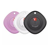 Verbatim My Finder Set of 3 Bluetooth Tracker for Backpack, Suitcase, Purse, Keys etc. Compatible with Apple "Where is?" Key Finder with Replaceable Battery