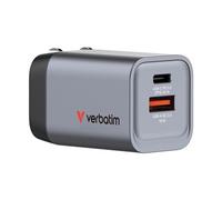 Verbatim GNC-35 GaN Charger 35W with 1 x USB-C PD 35W / 1 x USB-A QC 3.0 (EU/UK/US)