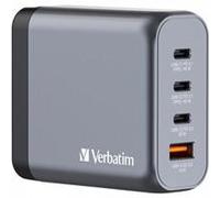 Verbatim GNC-140 GaN Charger 140W with 2 x USB-C PD 140W / 1 x USB-C PD 20W / 1 x USB-A QC 3.0 (EU/UK/US)