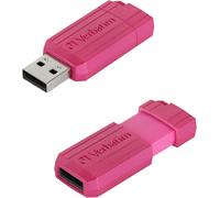 Verbatim 32GB 49056 PinStripe USB 2.0 Flash Drive - Hot Pink