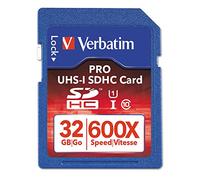 Verbatim 32GB Pro 600X SDHC Memory Card, UHS-I V30 U3 Class 10
