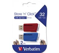 Verbatim 32GB Store n Click USB3.2 Gen 1 Drive Twin Pack