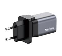 Verbatim GNC-35 GaN Charger 35W with 1 x USB-C PD 35W / 1 x USB-A QC 3.0 (EU/UK/US)