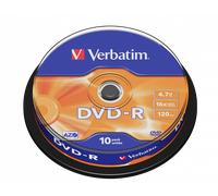Verbatim 4.7GB DVD-R Discs, 16x, 10 Pack Spindle