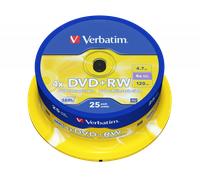 Verbatim 4.7GB DVD+RW Discs, 4x, 25 Pack Spindle