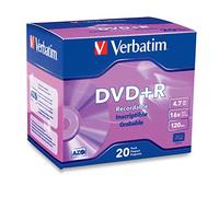 Verbatim 4.7GB up to 16x Recordable Disc DVD+R, 20-Disc Slim Case 95038