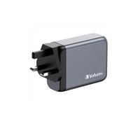 Verbatim GNC-100 GaN Charger 100W with 2 x USB-C PD 100W / 1 x USB-C PD 65W / 1 x USB-A QC 3.0 (EU/UK/US)
