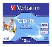 Verbatim 43325 AZO 52x Printable CD-R - Jewel Cased 10 Pack
