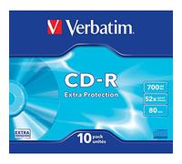 Verbatim 43415 CD-R Slim Jewel Case (Pack of 10), red