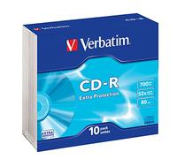 Verbatim 43415 CD-R Slim Jewel Case (Pack of 10), red