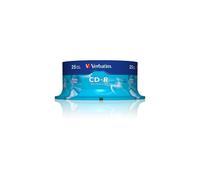 Verbatim 43432 25 Spindle Pack, Bulk Pack 25 x CD-R Blank Discs with Extra Protection, 52x Speed, 700 MB