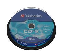 Verbatim 43415 CD-R Slim Jewel Case (Pack of 10), red
