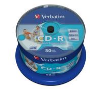 Verbatim 43438-50PK Inkjet 80Min 52X CD-R SP
