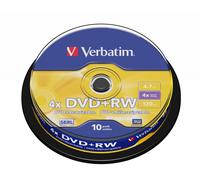 Verbatim 43488 DVD+RW SERL 4.7GB 4X Matt Silver 10 Pack