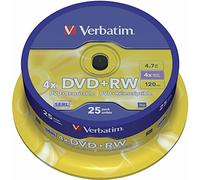 Verbatim DVD+RW Matt Silver 4.7GB DVD+RW 25pc(s)