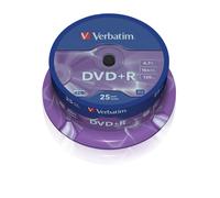 Verbatim 43500 4.7GB 16x DVD+R Matt Silver - 25pk Spindle
