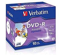 Verbatim DVD+R 4.7GB 16x Wide Photo Printable ID Brand