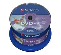 Verbatim 43512 4.7GB 16x Wide Inkjet Printable DVD+R - 50 Pack Spindle
