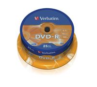 Verbatim 43522 4.7GB 16x DVD-R Matt Silver - 25pk Spindle