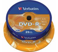 Verbatim 43522 DVD-R 4.7GB 16x Matt Silver Spindle - 25 Pack